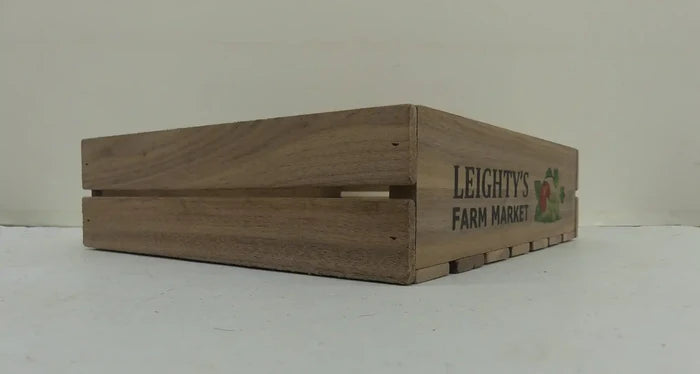 10 in. Fruit Basket Wooden Crate