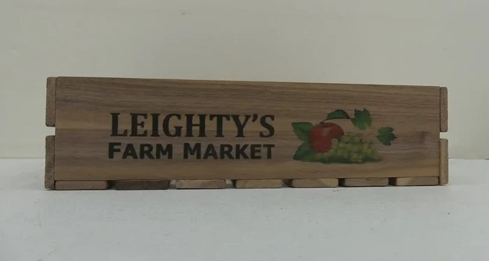 10 in. Fruit Basket Wooden Crate