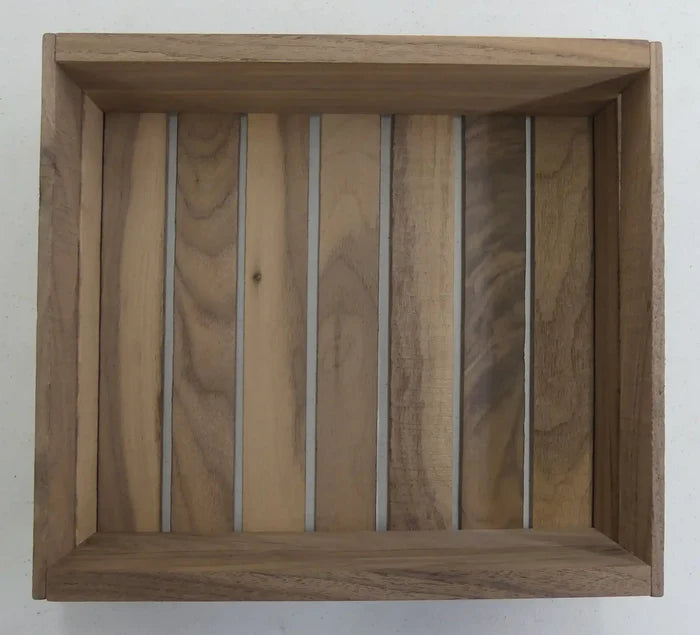10 in. Fruit Basket Wooden Crate
