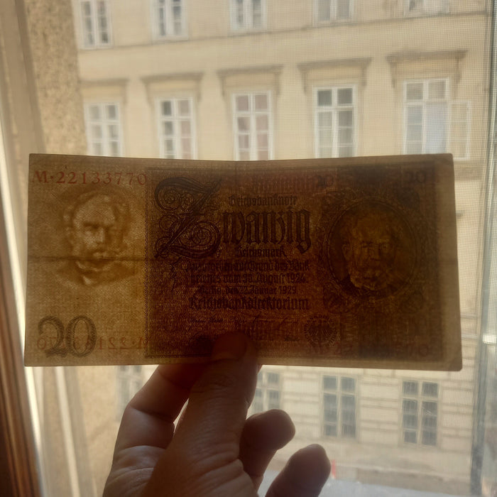 1929 Germany Baknote Reichsmark Set 20 Bill Antique Interwar Money Authentic Choice 3pc