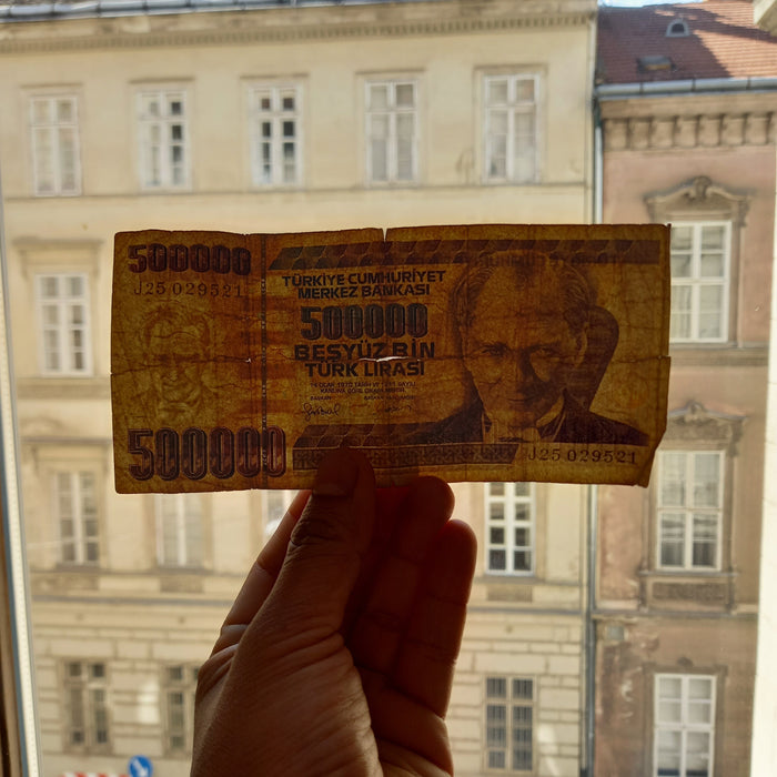 1997-98 Turkey Banknote Lira Set 250,000 500,000 Ataturk Hyperinflation Money UV Verified 2pc