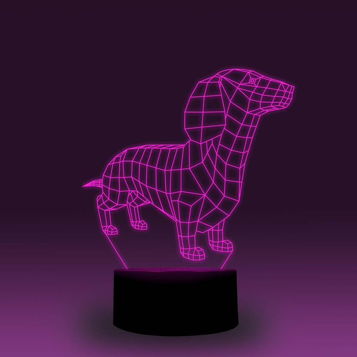 3D Dachshund LED Lamp