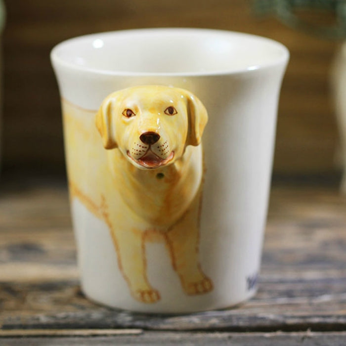 3D Yellow Labrador Mug