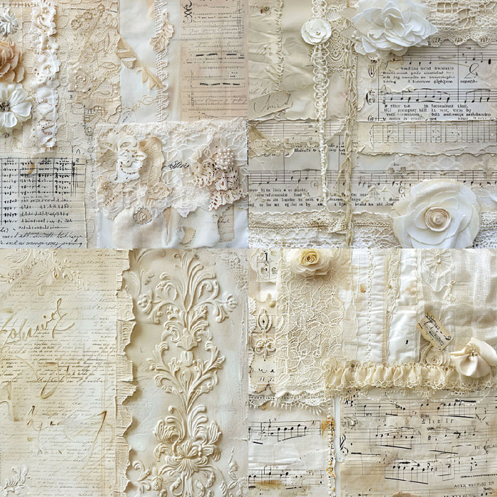 6 inch Embossed Lace Scrapbook Paper Pad SKP531