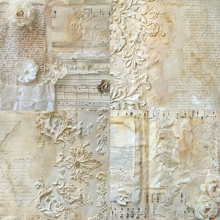 6 inch Embossed Lace Scrapbook Paper Pad SKP531