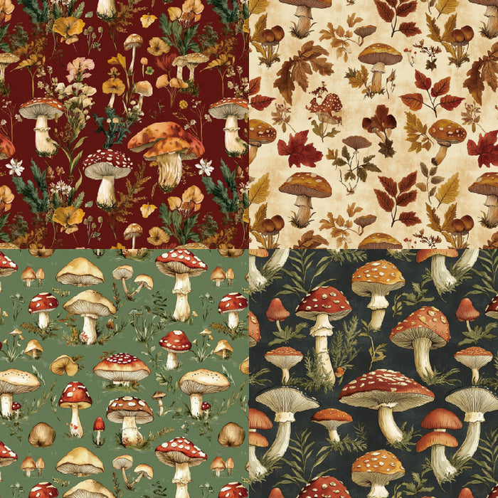 6 inch Mushroom Scrapbook Paper Pad SKP408