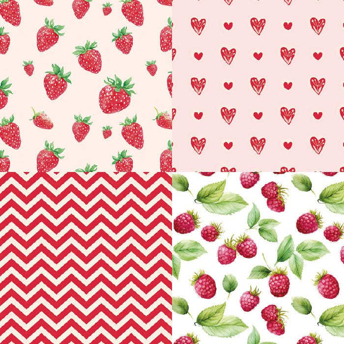 6 inch Red Fruit Scrapbook Paper Pad SKP429