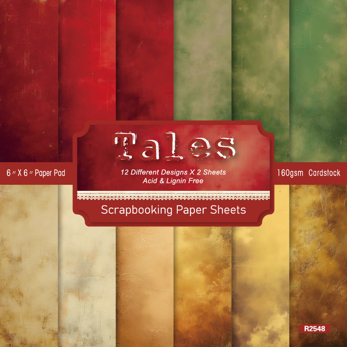 6 inch Tales Color Scrapbook Paper Pad SKP548