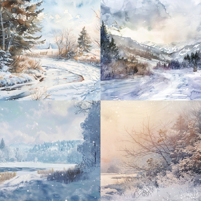 6 inch Winter Forest Scrapbook Paper Pad SKP564