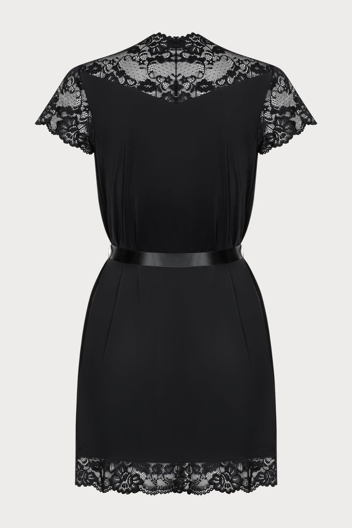 Obsessive 810 Black Short Sleeve Robe