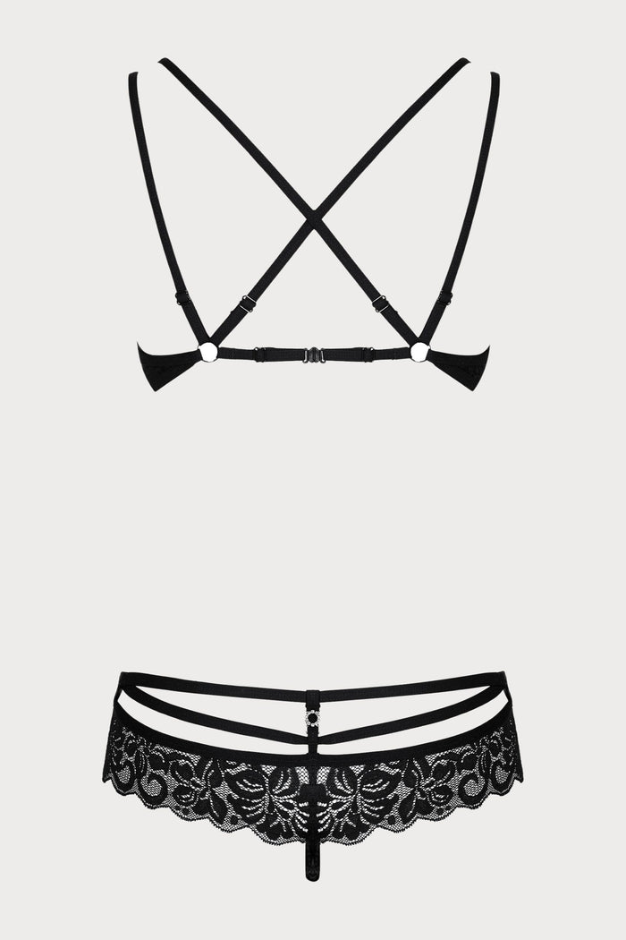 860 Underwired Bra & Thong Black
