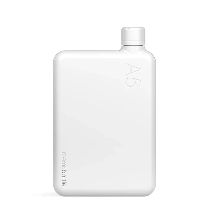 A5 memobottle (Stainless Steel) - White