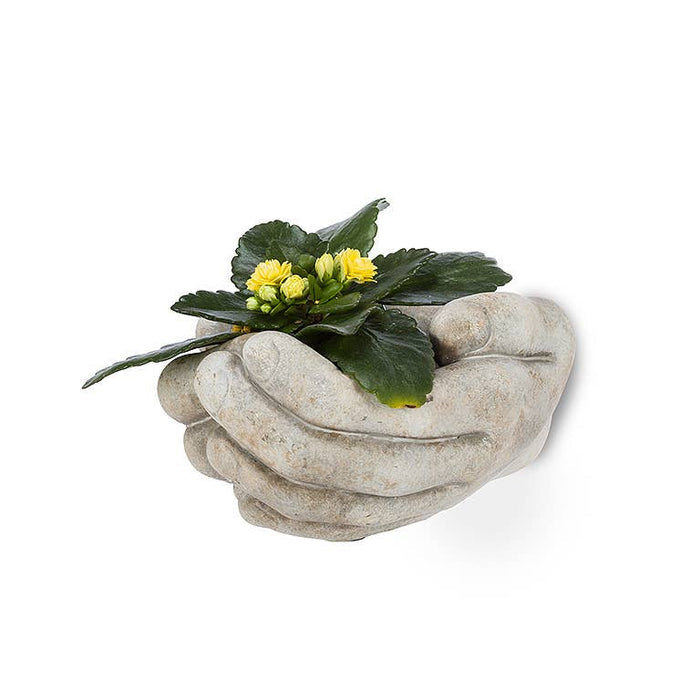 Abbott - Cupping Hands Wall Planter-6.5"W-1338