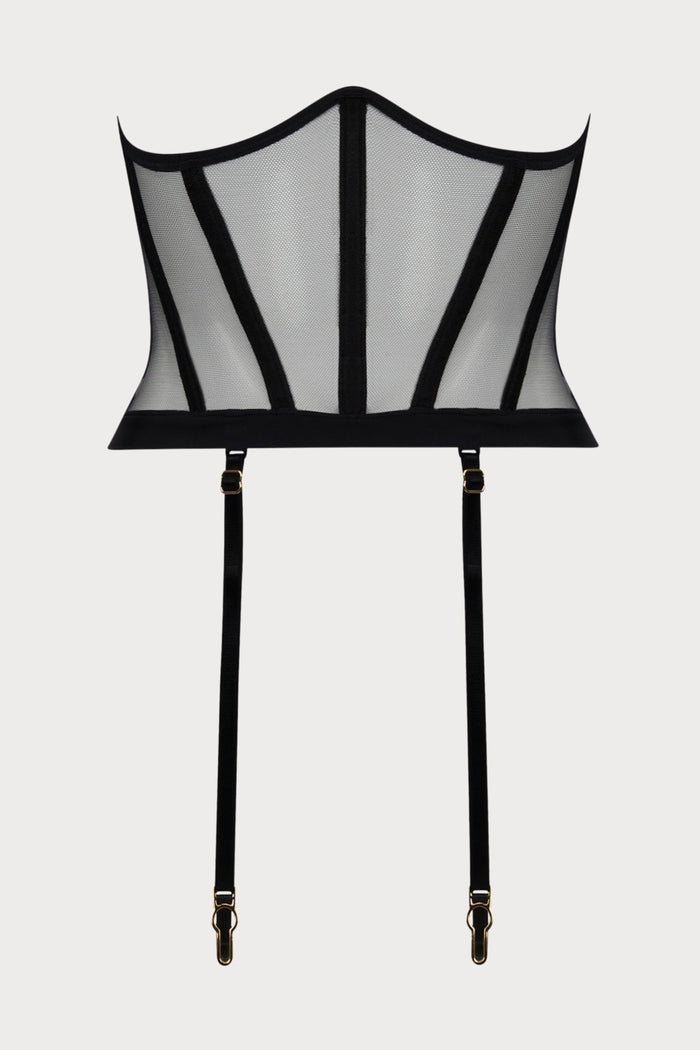 Adorable En Sexy Black Waspie, Size L (UK 14)