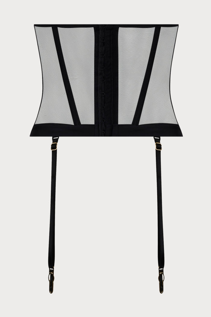 Adorable En Sexy Black Waspie, Size L (UK 14)