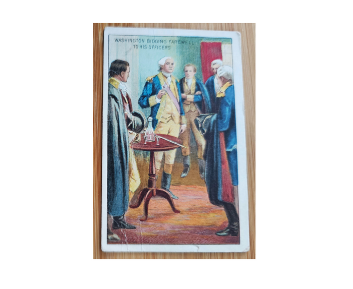 Advertising Trade Tobacco Card Flexo Giants Little Cigars Washington Bids Farewell