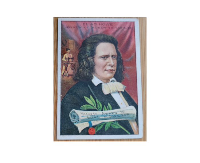 Advertising Trade Tobacco Card Royal Bengals Cigars Men of History Elias Howe