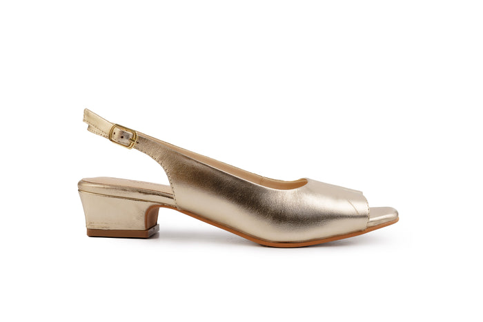 Aether Gold Open-toe Slingback