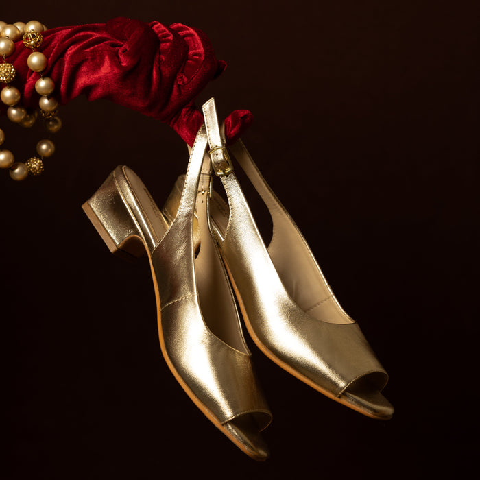 Aether Gold Open-toe Slingback