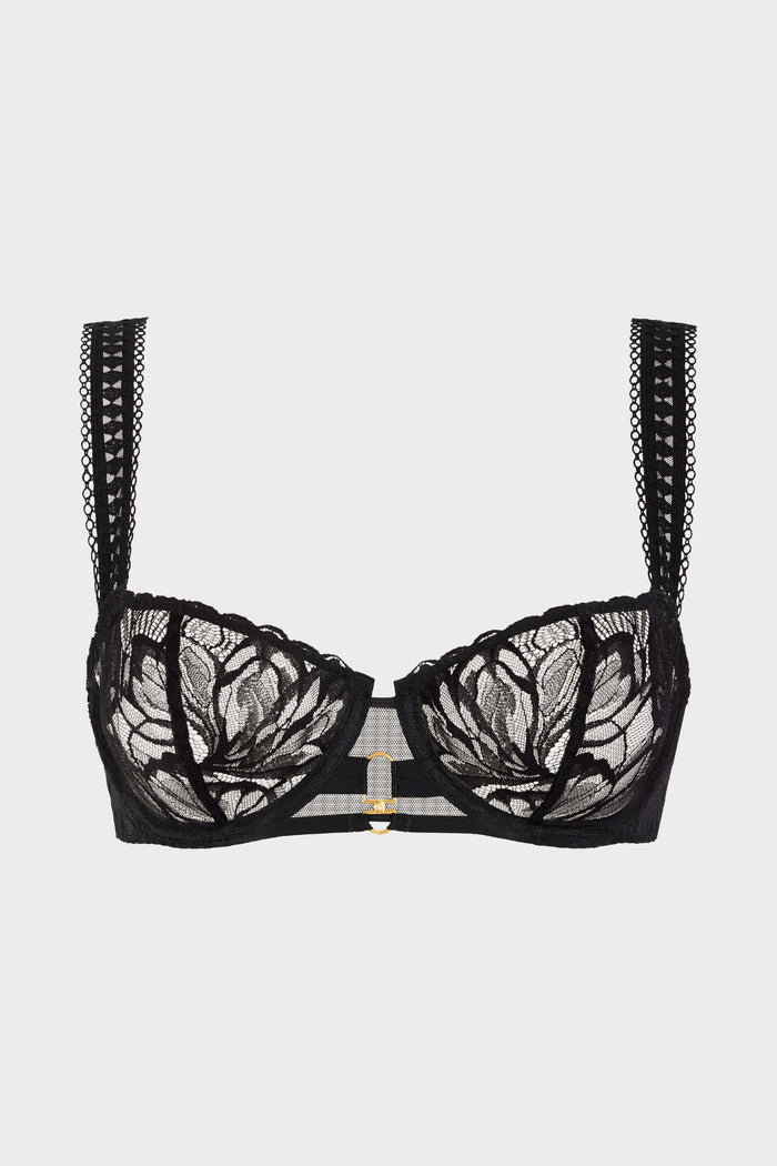 After Hours Black Lace Half Cup Bra