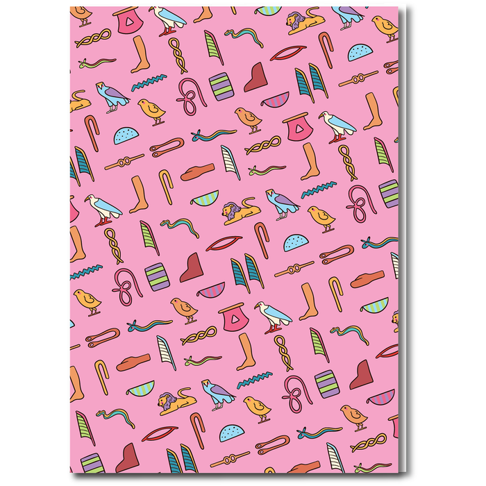 All Over Hieroglyph Greeting Card