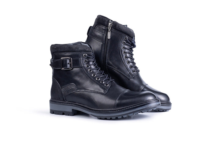 Alpine: Black Cap Toe Boot