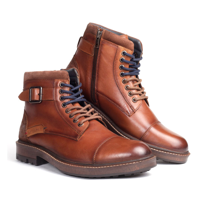 Alpine:Cognac Cap Toe Boot
