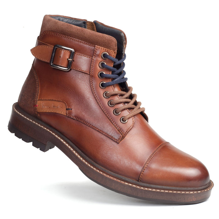 Alpine:Cognac Cap Toe Boot