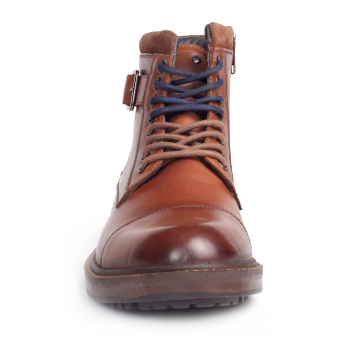 Alpine:Cognac Cap Toe Boot