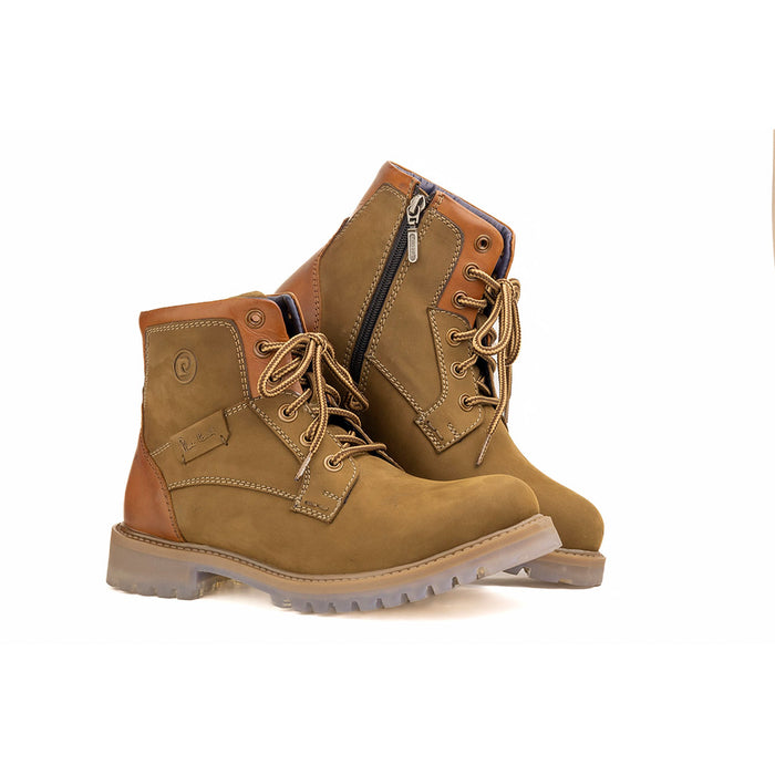 Andes: Olive Suede laceup boots