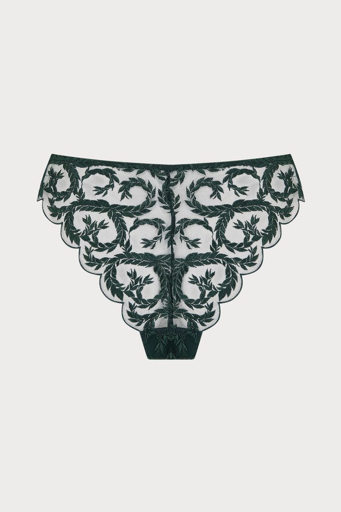 Coco de Mer Arletta Brazilian Knicker Emerald
