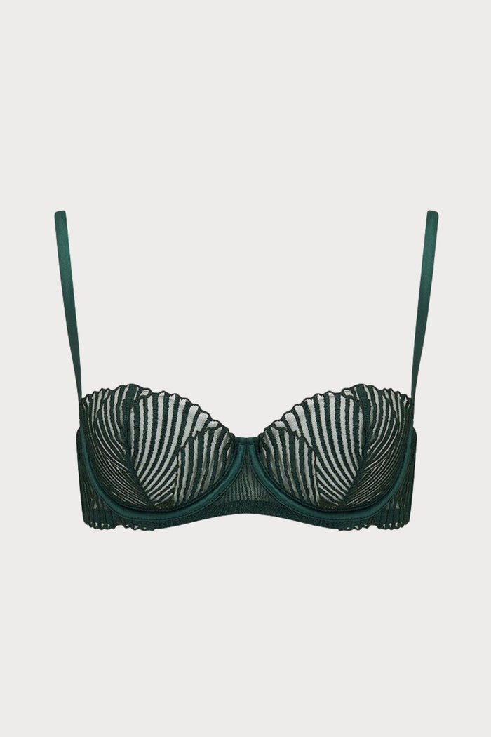 Coco de Mer Athena Balcony Bra Deep Green