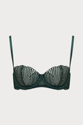 Coco de Mer Athena Balcony Bra Deep Green