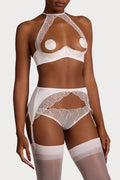 Coco de Mer Athena Open Suspender Knicker Ivory
