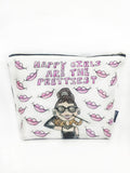 Audrey Happy Quote T Bottom Cosmetic Bag