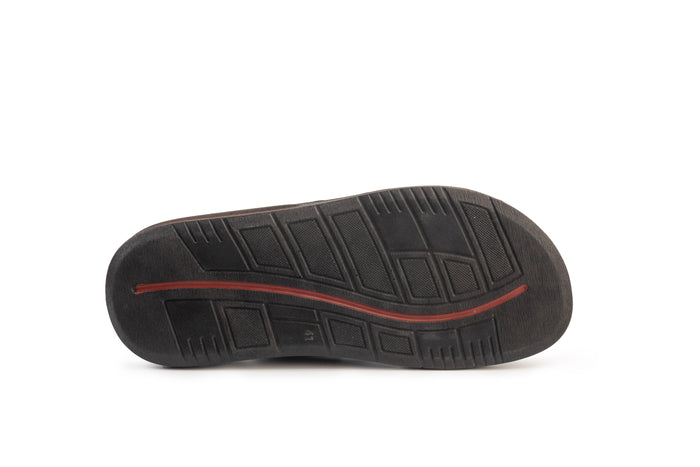 Azur: Café Textured Buckle Slide