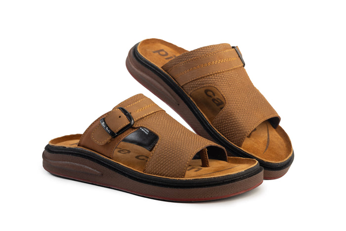 Azur: Camel Textured Buckle Slide