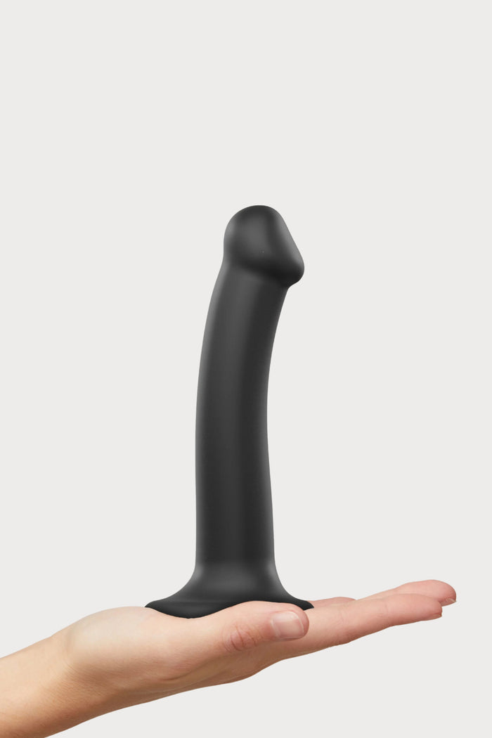 Black Double Density Bendable Dildo Medium