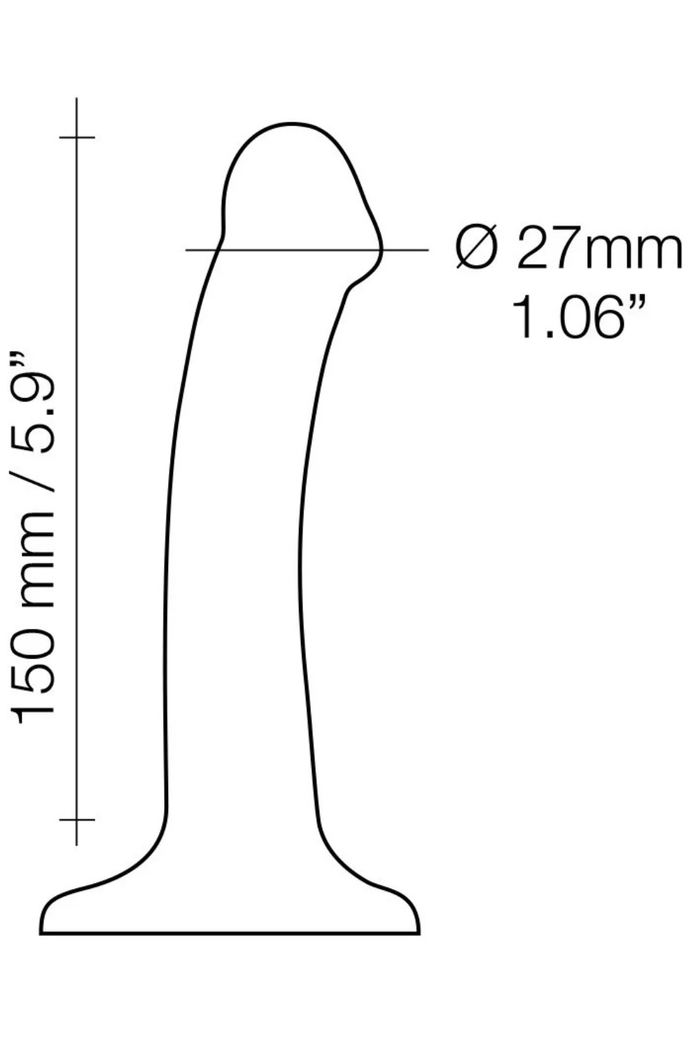 Strap On Me Black Double Density Bendable Dildo Small