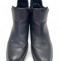 Black leather chelsea boots