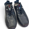 Black leather lace up shoes