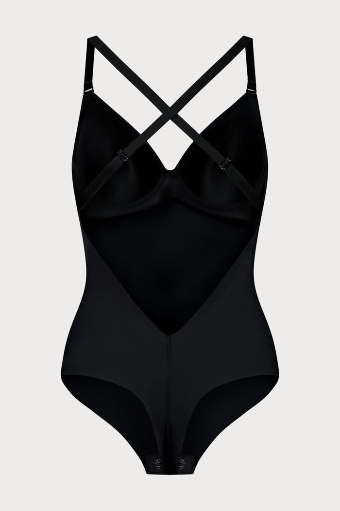 Black Low Back Thong Bodysuit