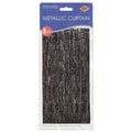 Black Metallic Foil Door Curtain