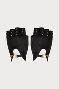 Maison Close Black Studded Leather Mittens - Naughty Knickers