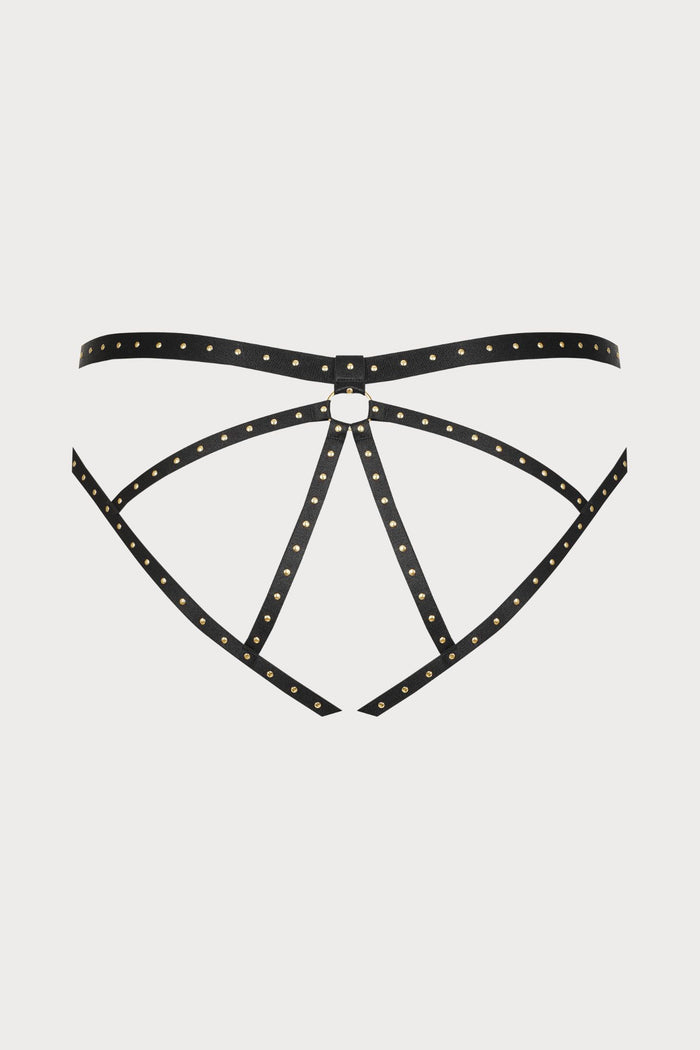 Maison Close Black Studded Open Brief - Naughty Knickers