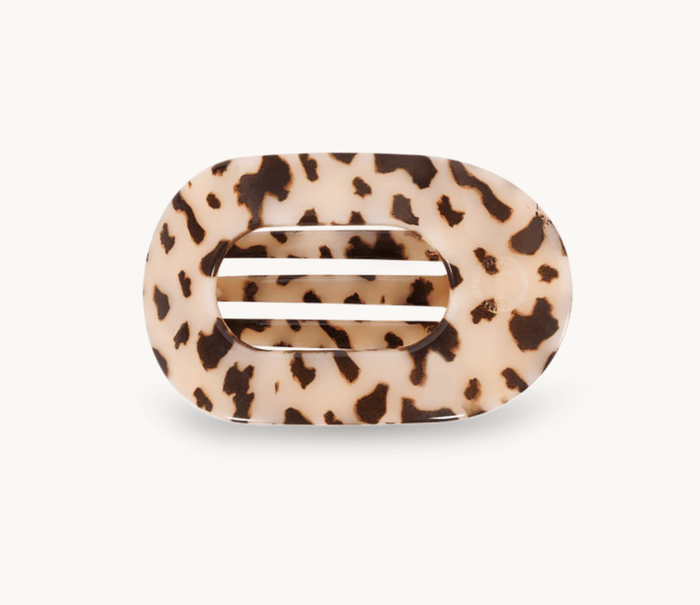 Blonde Tortoise Small Flat Round Hair Clip