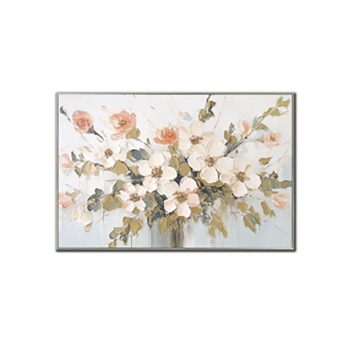 Blossoming Elegance white canvas art from Streamline Art
