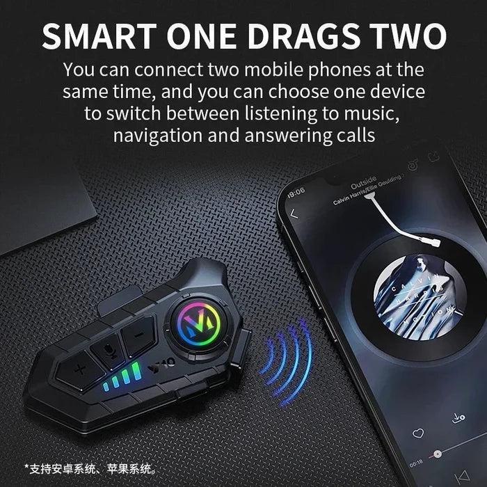 Bluetooth Helmet Headset Lights