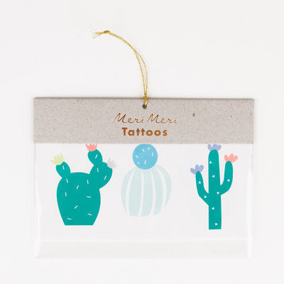 Cactus Temporary Tattoos - 6 Per Package