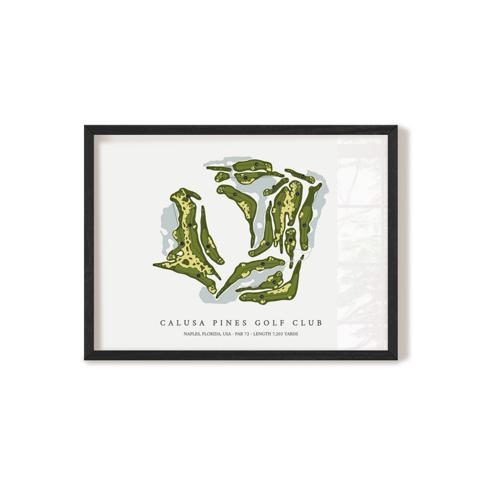 Calusa Pines Golf Club | Golf Course Map | Black Frame